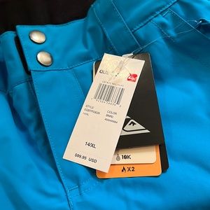 NWT quiksilver ski pants. 14/XL